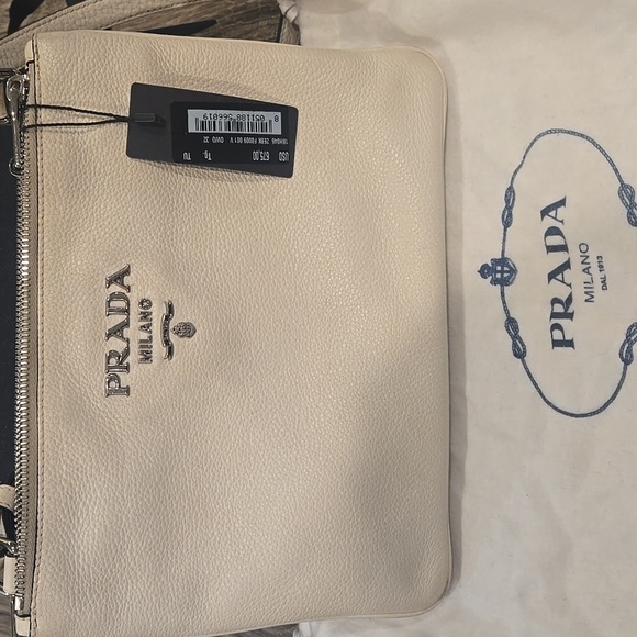 White Prada Shoulder Bag Authentic - Picture 5 of 12
